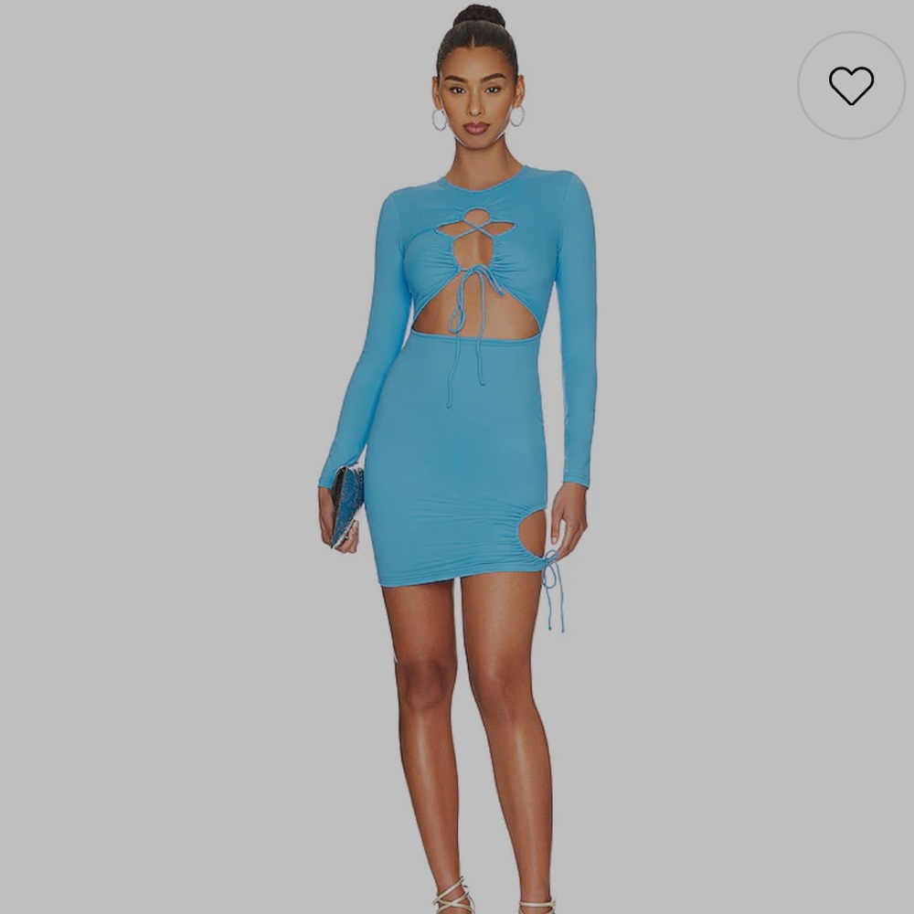 Superdown blue cutout mini dress Bodycon